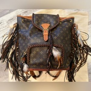 Authentic Louis Vuitton up-cycled custom backpack purse excellent condition